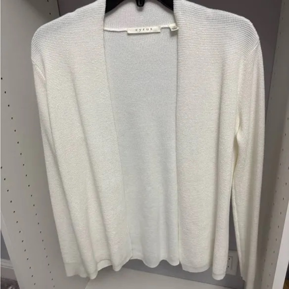 Cyrus White Cardigan Sweater